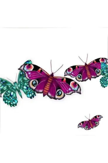 Clear Creations Karnet Swarovski kwadrat CL0328_BL Motyle