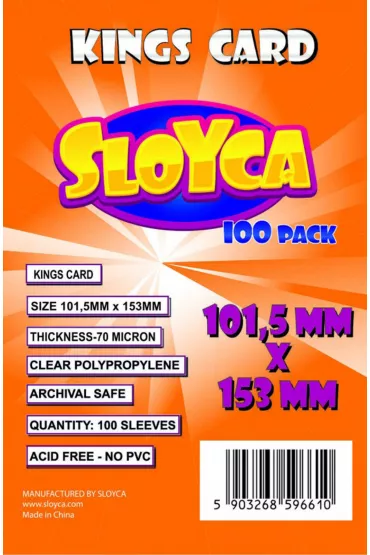 Sloyca Koszulki Kings Card 101.5x153 mm 100 szt.