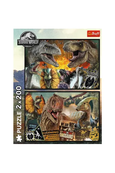 Puzzle 2x200 el. Prehistoryczny �wiat Trefl