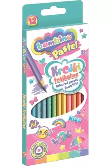 St. Majewski Kredki tr�jk�tne Bambino Pastel 12 szt.
