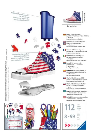 Puzzle 108 el. 3D American Style Przybornik trampek Ravensburger