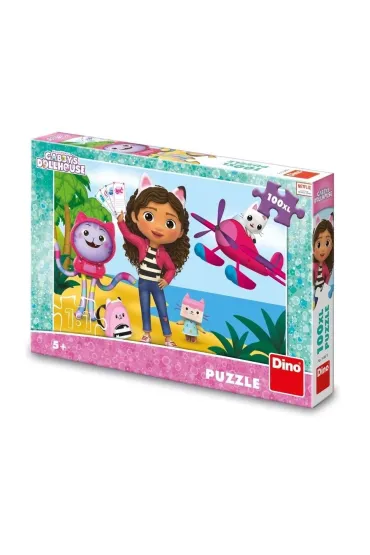 Puzzle maxi XL Koci Domek Gabi Podr�nicy 100el Dino Toys