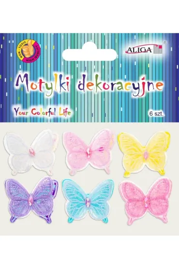 Aliga Motylki dekoracyjne 5cm 6 szt.