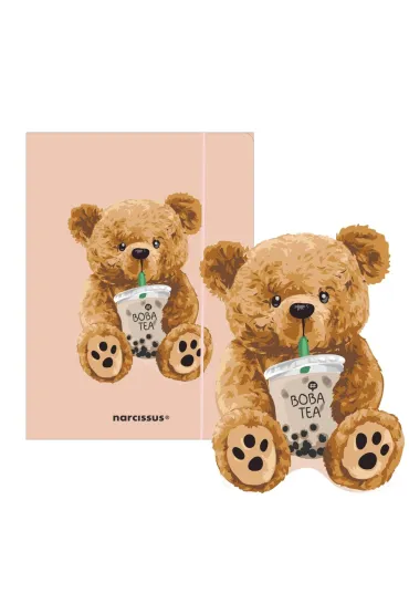 Narcissus Teczka A4+ z gumk� Teddies&Mi� Boba Tea
