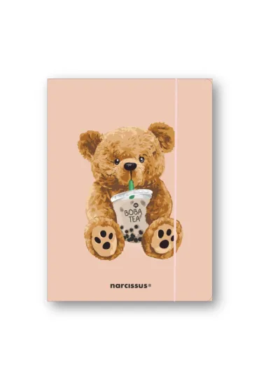 Narcissus Teczka A4+ z gumk� Teddies&Mi� Boba Tea