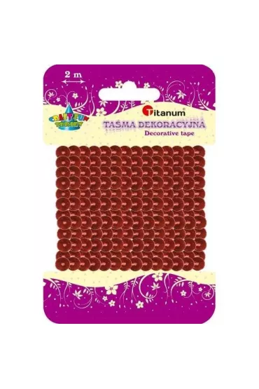 Titanum Cekiny na ta�mie czerwone 6mm, 2 m