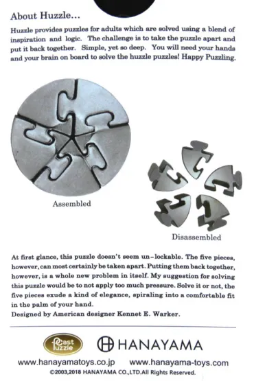 �amig��wka Cast Spiral. Poziom 5/6 Hanayama - E Kennet Warker