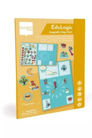 Puzzle Uk�adanka magnetyczna kszta�ty i kolory Zegar Scratch