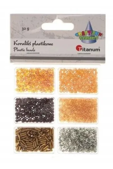 Titanum Koraliki plastikowe 6 rozmiar�w 32g