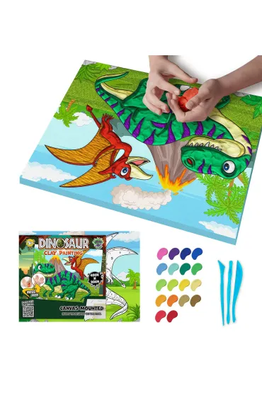 Panta Plast Zestaw do wyklejania plastelin� - Dinozaury