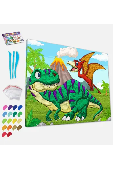 Panta Plast Zestaw do wyklejania plastelin� - Dinozaury