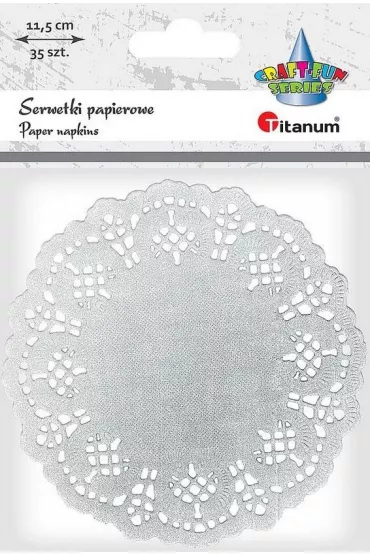 Titanum Serwetki papierowe okr�g�e 11,5 cm 35 szt.