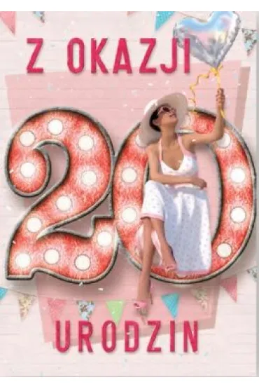 Trend Kartka okoliczno�ciowa Urodziny 20