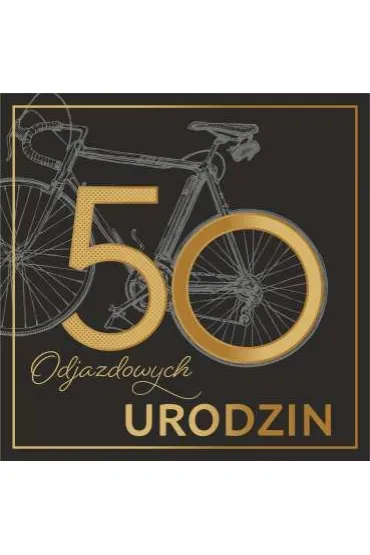 Art Nuvo Karnet kwadrat 50 urodziny m�skie CF-03