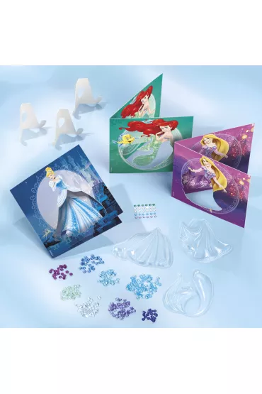 Zestaw kreatywny brokatowe kartki Disney Princess Totum