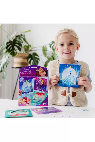 Zestaw kreatywny brokatowe kartki Disney Princess Totum