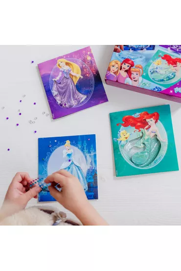 Zestaw kreatywny brokatowe kartki Disney Princess Totum