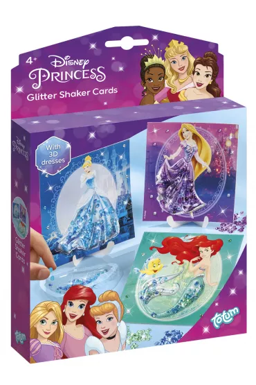 Zestaw kreatywny brokatowe kartki Disney Princess Totum