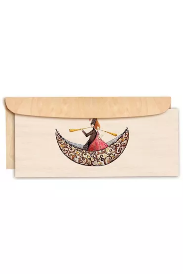 Cozywood Karnet drewniany DL z drewnian� kopert� �lub ��dka