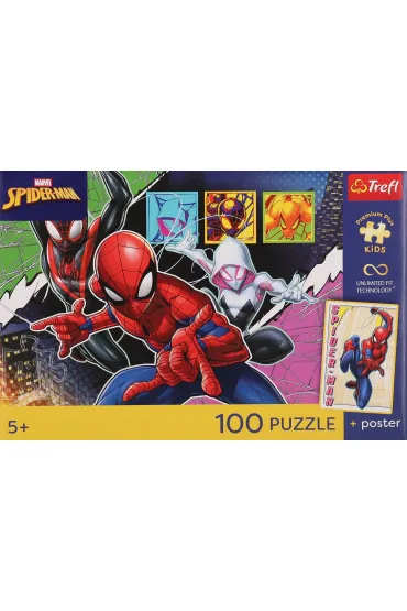 Puzzle 100el Premium Bohaterski paj�k TREFL 16557