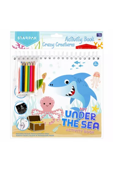 Zestaw kreatywny kolorowanka/wydrapywanka Crazy Creatures STARPAK 497703