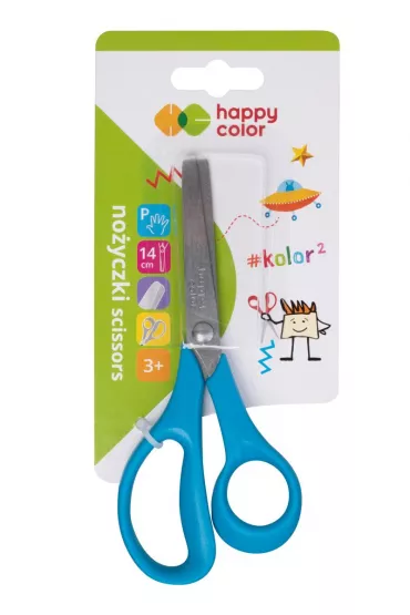 Happy Color No�yczki dla dzieci, 14 cm, blister