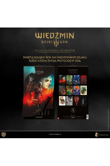 Good Loot Kalendarz 2026 The Witcher Wied�min 3 Wild Hunt 10th Anniversary