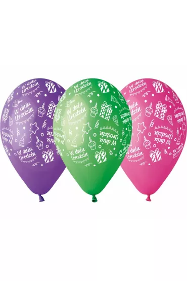 Godan Balony Premium W Dniu Urodzin 5 szt.