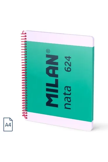 Milan Zeszyt na spirali A4 1918 zielony czysty 80 kartek