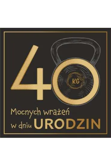 Art Nuvo Karnet kwadrat 40 urodziny m�skie CF-02
