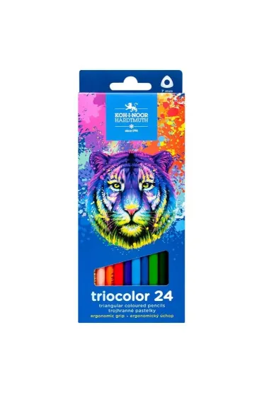 Koh-I-Noor Kredki Triocolor Tygrys 24 szt.
