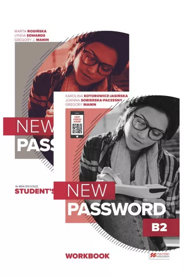 Pakiet New Password B2. Ksi��ka ucznia papierowa + Zeszyt �wicze� + dost�p do wersji cyfrowych + On-the-Go Practice w aplikacji MEE - Lynda Edwards, Marta Rosi�ska, Karolina Kotorowicz-Jasi�ska, Gregory J. Manin, Joanna  Sobierska-Paczesny