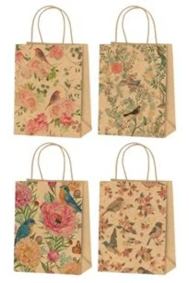incood. Torba prezentowa 32x42cm Kraft Ptaki na ga��zkach