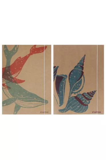 Teczka z gumk� papierowa ECO Sea kolor STARPAK 531004