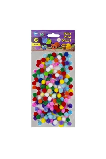 Centrum Pompony mix kolor�w 200 szt 10mm 81172