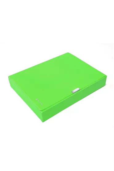 Panta Plast Teczka A4 box neon zielona 55 mm