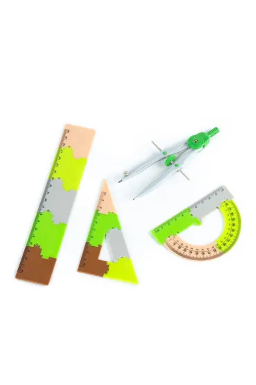 Derform Zestaw geometryczny 20cm 4 el. Puzzle