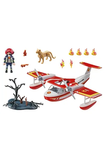 Action Heroes Playmobil Samolot stra�y po�arnej z funkcj� gaszenia po�aru 71463