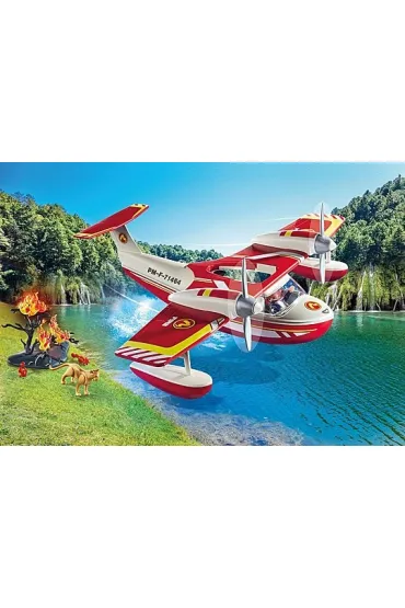Action Heroes Playmobil Samolot stra�y po�arnej z funkcj� gaszenia po�aru 71463