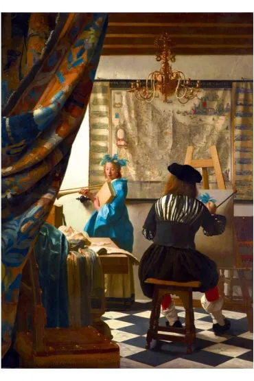 Puzzle 1000 el. Alegoria malarstwa, Johannes Vermeer Bluebird Puzzle