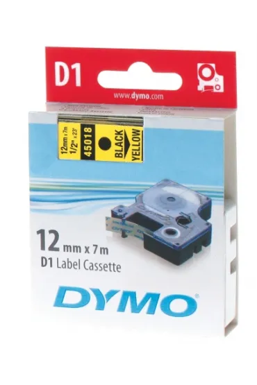 Ta�ma do drukarki  D1 12mmX7m ��ta/czarny nadruk DYMO  S0720580