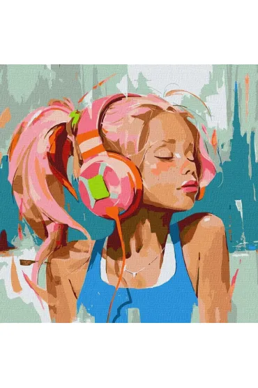 Ideyka Malowania po numerach - R�owe letnie rytmy 50x50cm