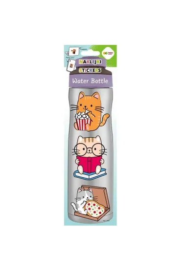 Happy Color Naklejki WATER BOTTLE - Baby Cats, 83x286 mm