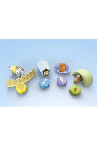 Playmobil Junior Hotel dla zwierz�t z dozownikiem pokarmu 71690