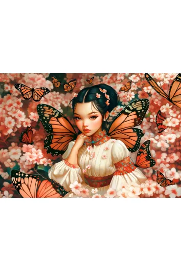 Puzzle 1000 el. Butterfly Princess CASTORLAND C-105441