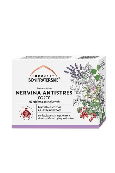 Produkty Bonifraterskie Nervina Antistres Forte Suplement diety 60 tab.
