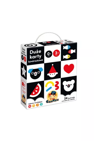 CzuCzu. Du�e karty kontrastowe dla dzieci w wieku 0-3 mies.+