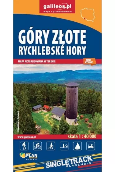 Mapa turystyczna G�ry Z�ote - G�ry Rychlebskie 1:40 000
