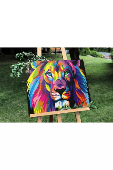Twoje Hobby Malowanie po numerach - T�czowy lew 40x50cm