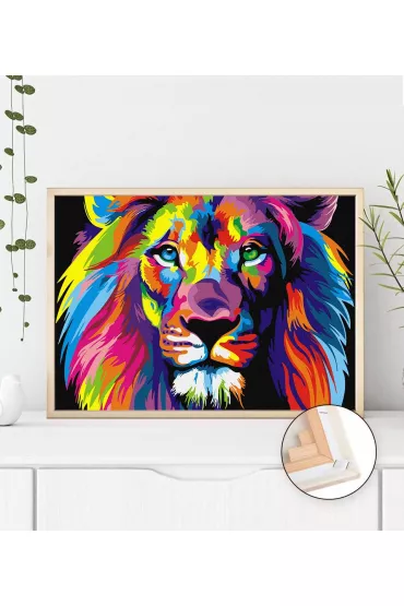 Twoje Hobby Malowanie po numerach - T�czowy lew 40x50cm